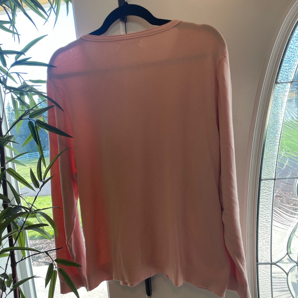 Gorgeous Calvin Klein 2XL pink/peach cardigan - Picture 2 of 7